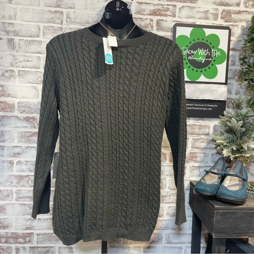 Evolution by cryus Cable Knit Sweater Womens large NWT - Picture 5 of 6